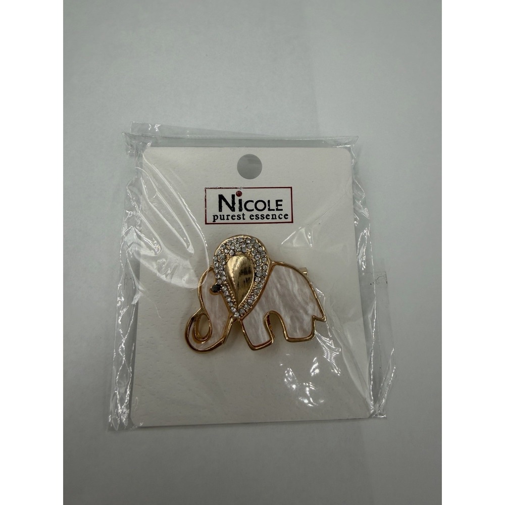 Glamorous Rhinestone Elephant Brooch Handcrafted Enamel Pin Fashionable NEW
